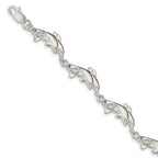 Sterling Silver Dolphins Bracelet