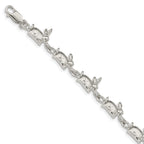 Sterling Silver Rabbits Bracelet