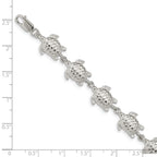 Sterling Silver Sea Turtles Bracelet