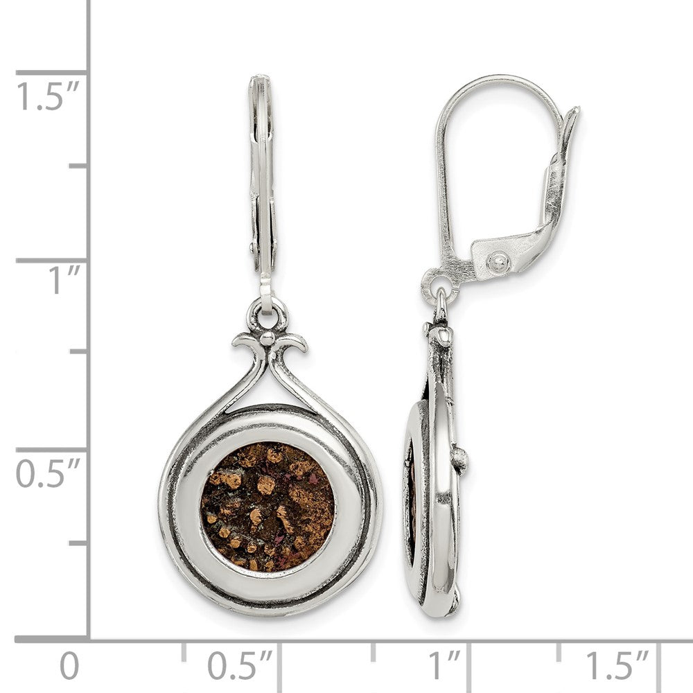 Ancient Coins Sterling Silver and Bronze Antiqued Widow's Mite Coin Leverback Dangle Earrings with a Certificate of Authenticity