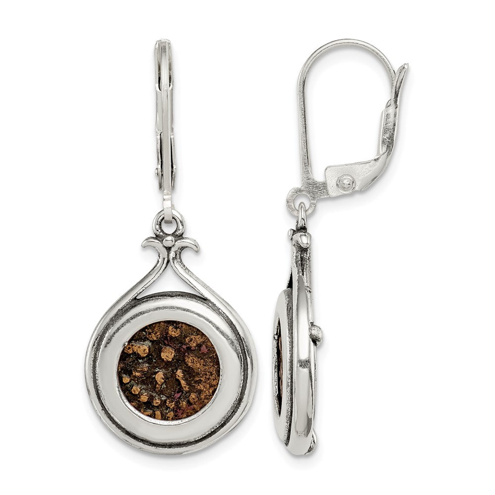 Ancient Coins Sterling Silver and Bronze Antiqued Widow's Mite Coin Leverback Dangle Earrings with a Certificate of Authenticity