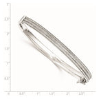 Sterling Silver with Glitter Hinged Bangle