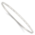 Sterling Silver Diamond Cut Slip-on Bangle
