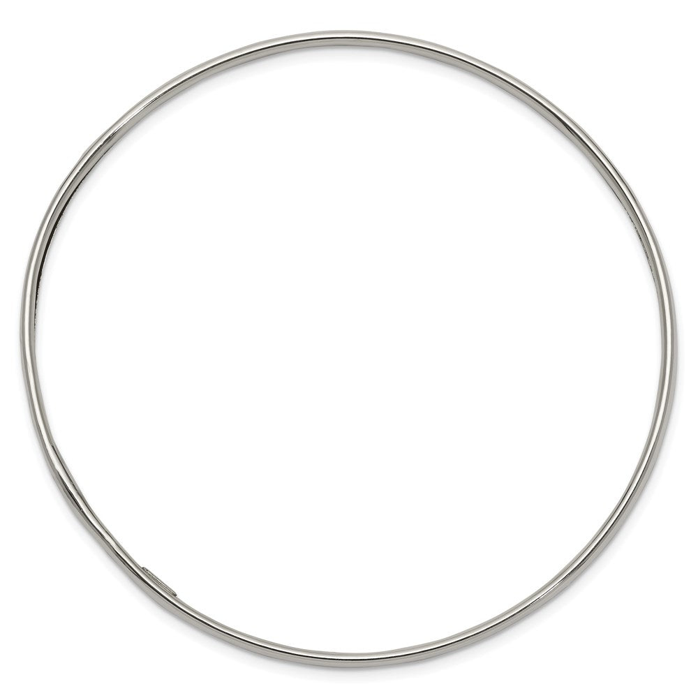 Sterling Silver 3.25mm Slip-on Bangle Bracelet