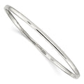 Sterling Silver 3.25mm Slip-on Bangle Bracelet