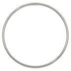 Sterling Silver Rhodium-plated 2mm Slip-on Bangle Bracelet