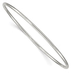 Sterling Silver Rhodium-plated 2mm Slip-on Bangle Bracelet