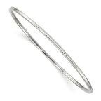 Sterling Silver 2mm Fancy Slip-on Bangle Bracelet