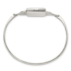 Sterling Silver Polished Rectangular 20mm Locket Bangle