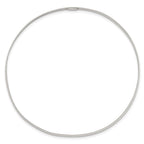 Sterling Silver 3mm Solid Polished Plain Slip-On Bangle Bracelet