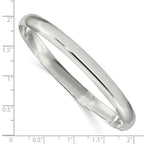 Sterling Silver 6.25mm Solid Polished Plain Slip-On Bangle Bracelet