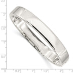 Sterling Silver 9.75mm Hinged Bangle