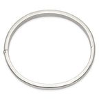 Sterling Silver 8.00mm Hinged Bangle