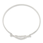 Sterling Silver Heart Bangle Bracelet