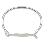 Sterling Silver w/Oval ID Plate Bangle Bracelet