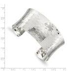 Sterling Silver 30mm Hammered Cuff Bangle
