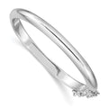 Sterling Silver RH-plated Polished 4mm w/ Safety Hinged Children's Bangle