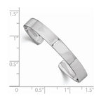 Sterling Silver Rhodium-plated Polished 6mm Children's Cuff Bangle