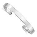Sterling Silver Rhodium-plated Polished 6mm Children's Cuff Bangle
