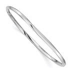 Sterling Silver Rhodium-plated 3.50mm Slip-on Bangle