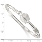 Sterling Silver Polished Shell Bangle