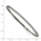 Sterling Silver Antiqued 3mm Slip-on Bangle