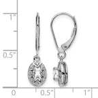 Sterling Silver Rhodium-plated Diam. & White Topaz Earrings