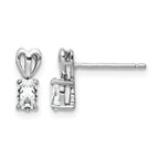 Sterling Silver Rhodium-plated White Topaz Earrings