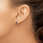 Sterling Silver Rhodium-plated Garnet Earrings