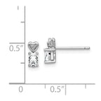 Sterling Silver Rhodium-plated White Topaz & Diam. Earrings