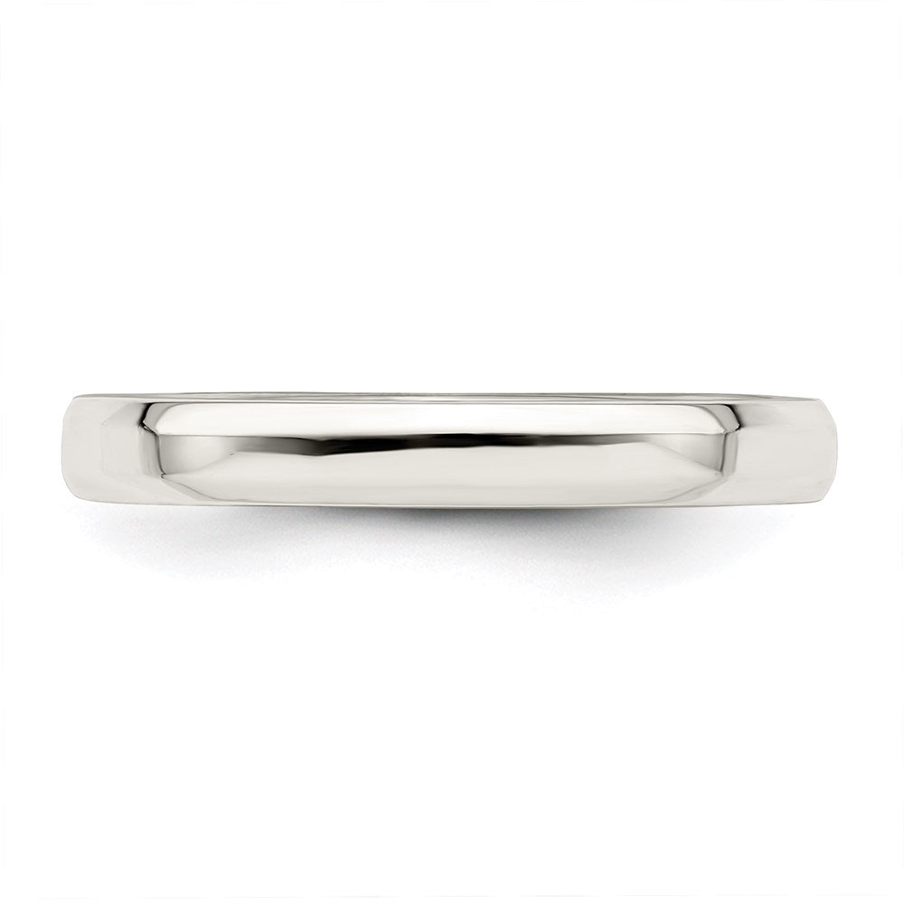 Sterling Silver 3mm Beveled Edge Band