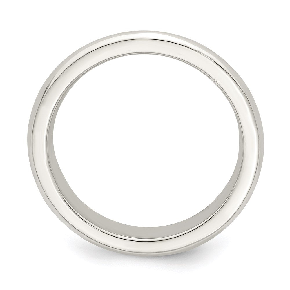 Sterling Silver 4mm Beveled Edge Band