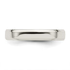 Sterling Silver 4mm Beveled Edge Band