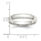 Sterling Silver 4mm Beveled Edge Band