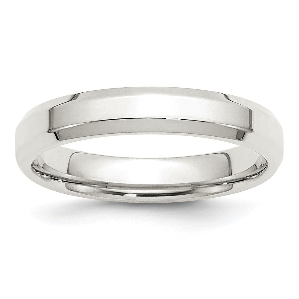 Sterling Silver 4mm Beveled Edge Band