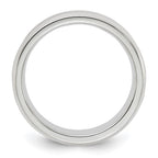 Sterling Silver 5mm Beveled Edge Band