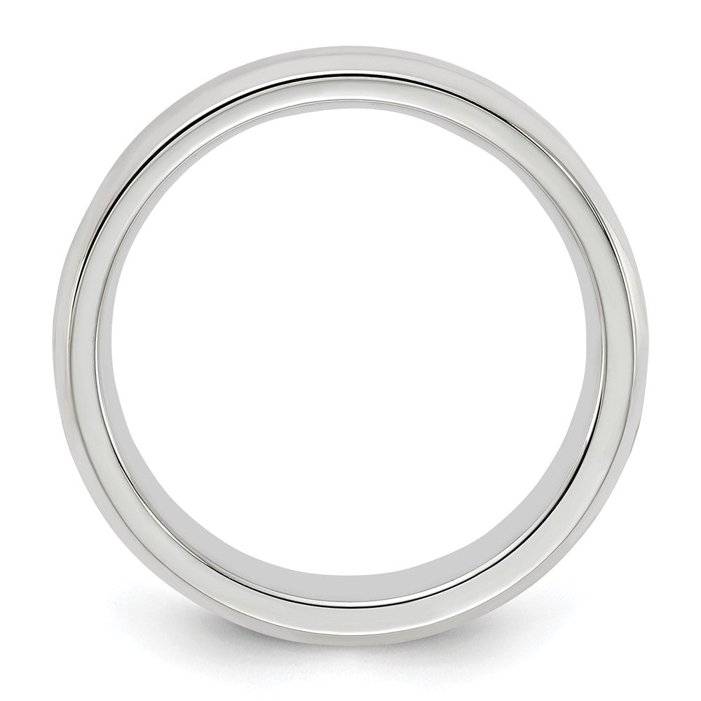 Sterling Silver 5mm Beveled Edge Band