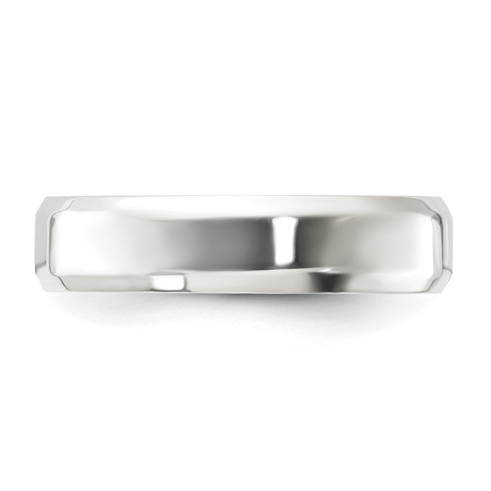 Sterling Silver 5mm Beveled Edge Band