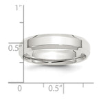 Sterling Silver 5mm Beveled Edge Band