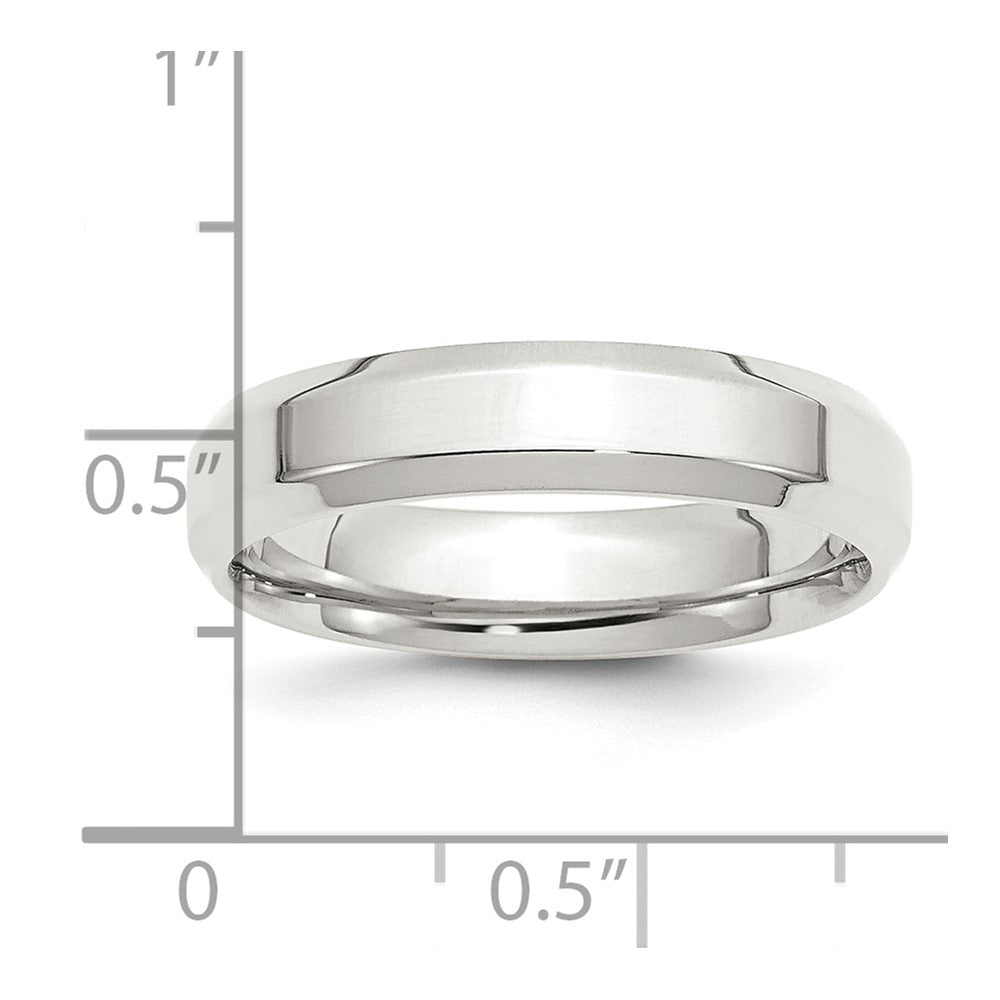 Sterling Silver 5mm Beveled Edge Band