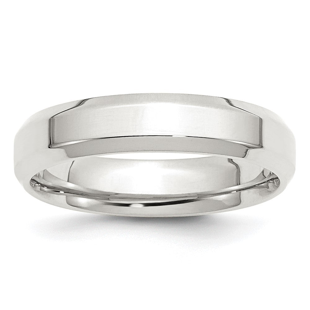 Sterling Silver 5mm Beveled Edge Band