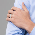 Sterling Silver 6mm Beveled Edge Band