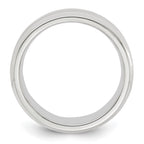 Sterling Silver 6mm Beveled Edge Band