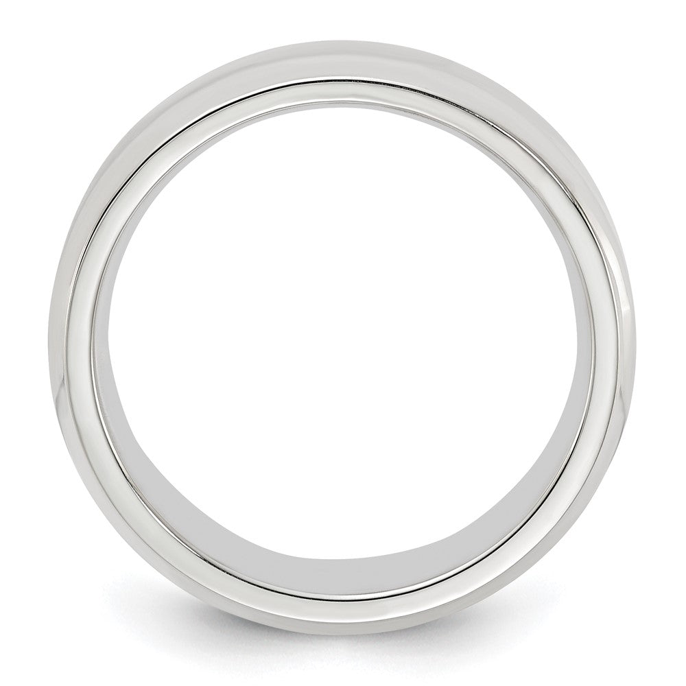 Sterling Silver 6mm Beveled Edge Band