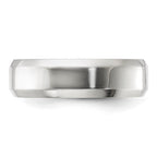Sterling Silver 6mm Beveled Edge Band
