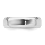 Sterling Silver 6mm Beveled Edge Band