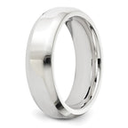 Sterling Silver 6mm Beveled Edge Band