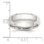 Sterling Silver 6mm Beveled Edge Band