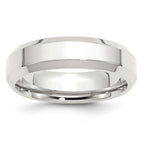 Sterling Silver 6mm Beveled Edge Band