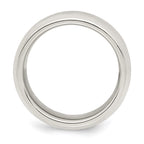 Sterling Silver 7mm Beveled Edge Band